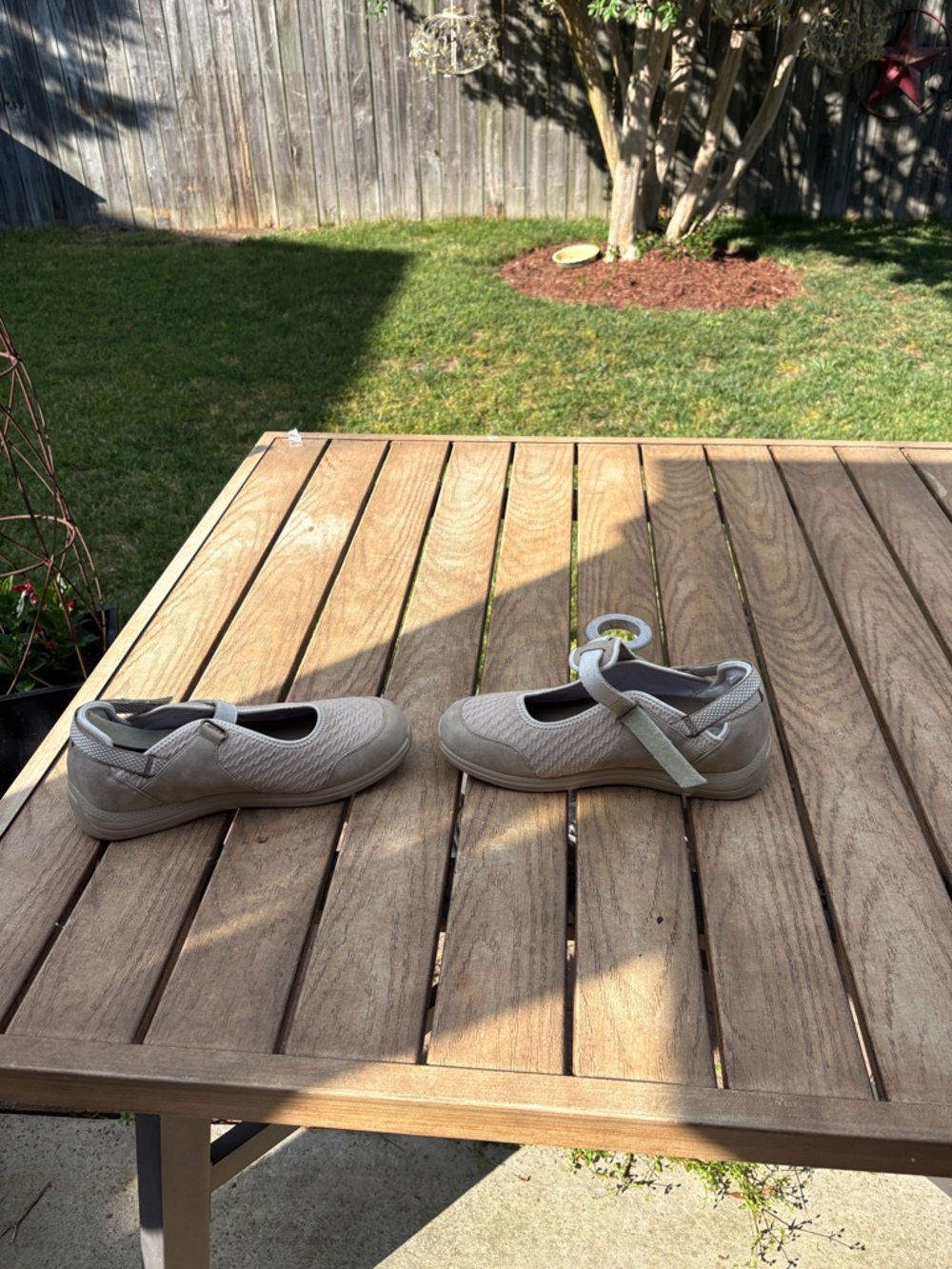 DREW Neutral Taupe Mary Jane Comfort Slip-On